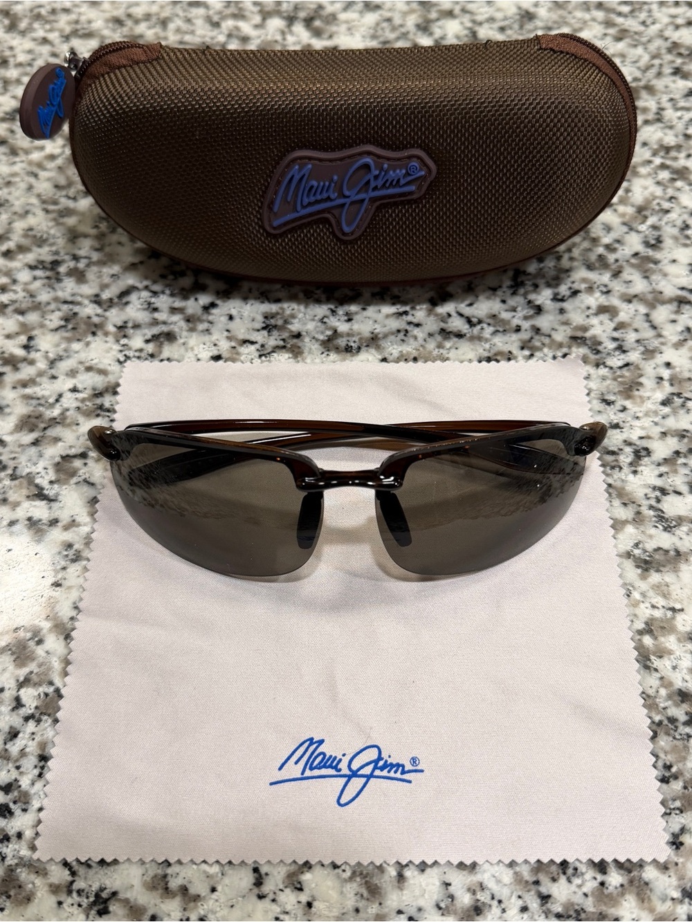 Maui Jim Ho’opika Sport Brown Rimless Sunglasses
